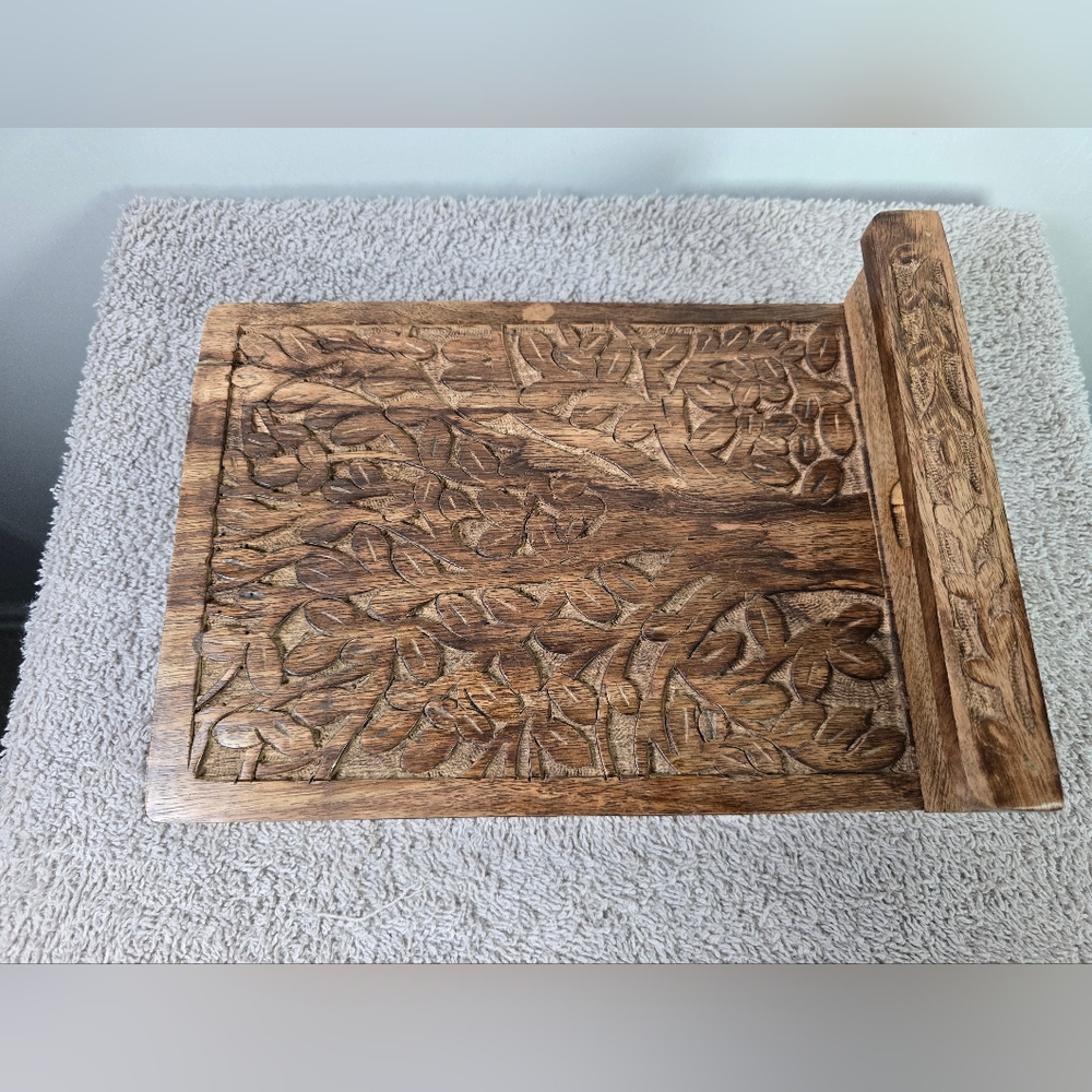 Carved Wooden Book Stand - Picture 11 of 12